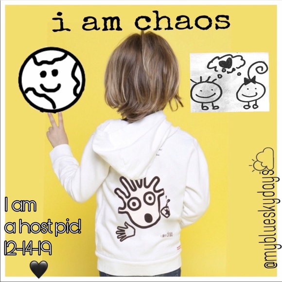 Peace Love World Other - ✌🏼️💗🌎I am chaos unisex toddler hoodie💗💙